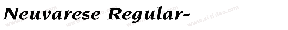 Neuvarese Regular字体转换